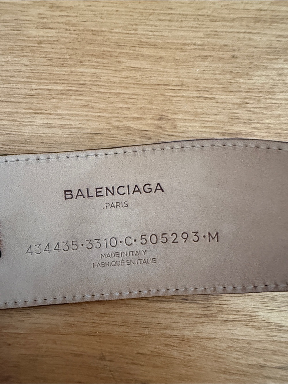 Balenciaga Taupe Snake Skin Wrap Bracelet with Silver Buckle - Picture 2 of 3
